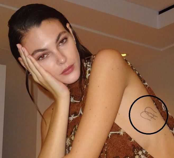 Vittoria Ceretti's tattoo inked on the left side of her chest