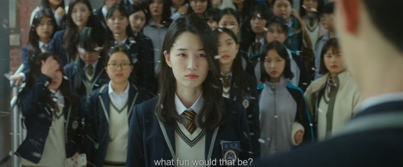 Won Ji-an in a still from the 2021 South Korean film 'A Year-End Medley'