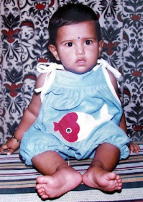 A childhood photo of Manasvi Mamgai