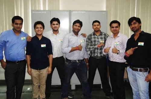 Amit Diwan with his colleagues