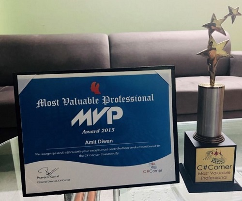 Amit Diwan's Most Valuable Professional Award