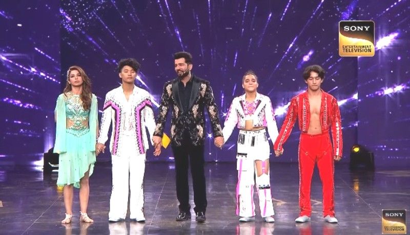 Anjali Mamgai (second from the right) in a still from the grand finale of the reality dance show India's Best Dancer