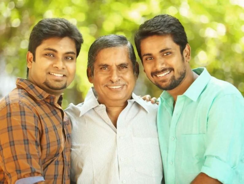 Aravind Seiju with his father and brother