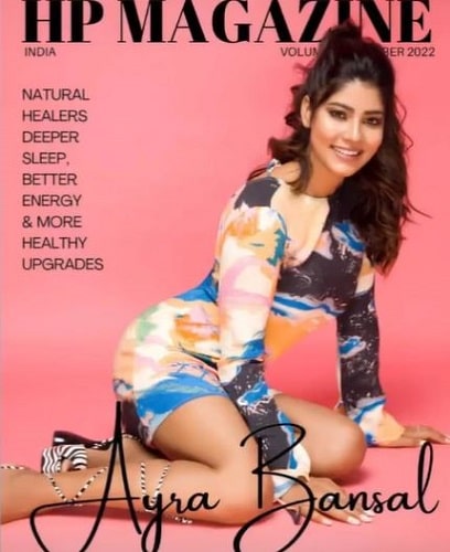 Ayra Bansal featured on the cover of HP Magazine