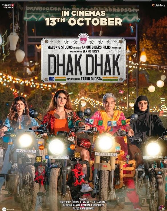 A poster of the film 'Dhak Dhak' (2023)