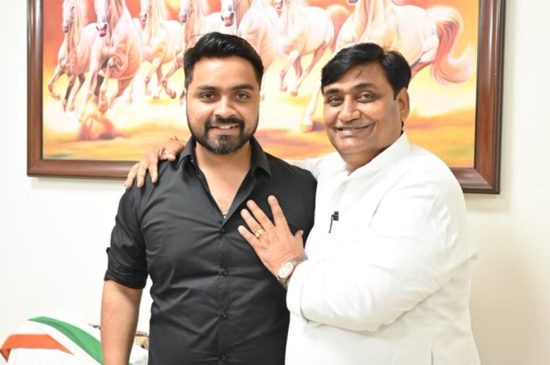 Govind Singh Dotasra with Abhilash Dotasra