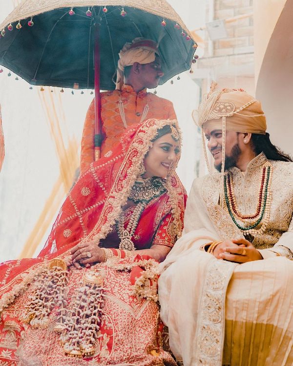 Komal Saklani and Hansraj Raghuwanshi's wedding picture