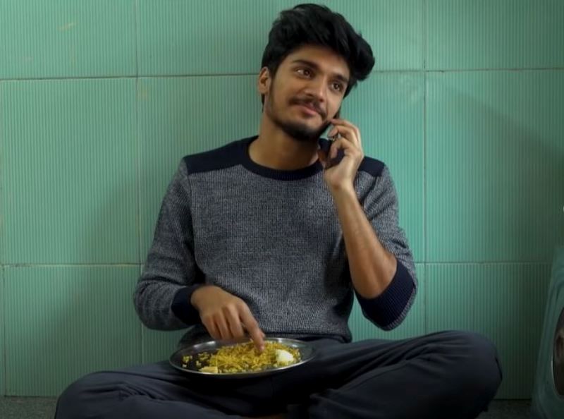 Harshith Reddy in a still from the YouTube video 'Committed Guy In Singles' Batch'