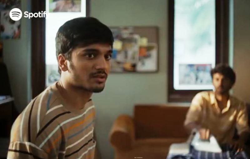 Harshith Reddy in an advertisement for Spotify India