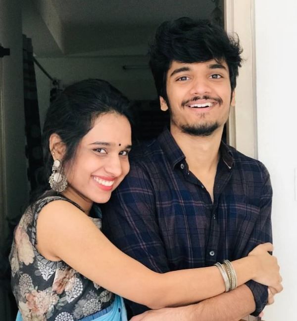 Harshith Reddy with his sister