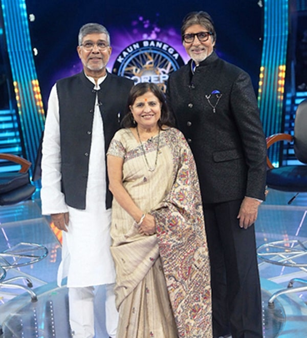 Kailash Satyarthi with Amitabh Bachchan in Kaun Banega Crorepati (KBC)