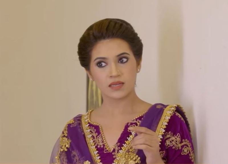 Parakh Madan (as Gazala Rahil Baig) in a still from the television series 'Qurbaan Hua'