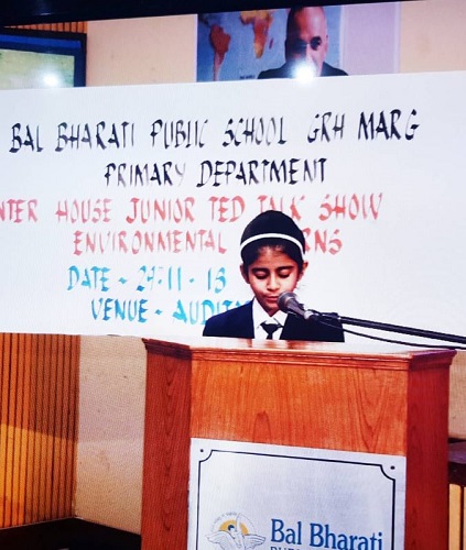 Perry Chhabra in her school's declamation contest