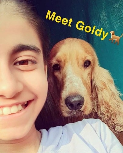 Perry Chhabra with her pet dog