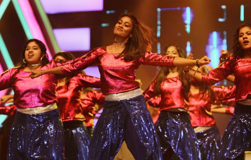 Poornima Ravi during a dance competition
