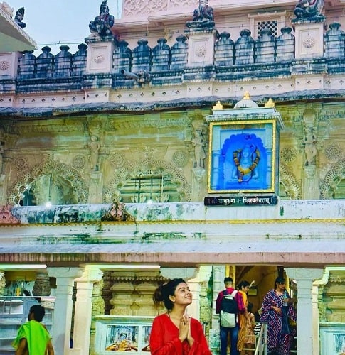 Priya Bansal at a temple