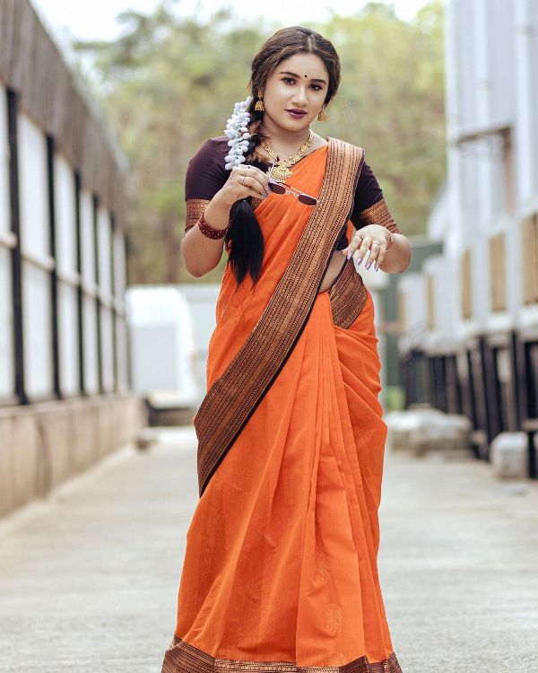 Raveena Daha during the shoot of a TV serial