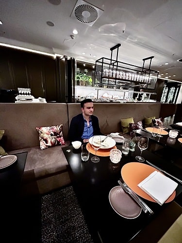 Saad Mohamed at a restaurant