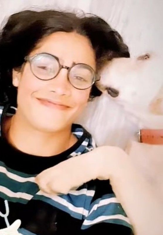 Aishwarya with her pet dog Bruno
