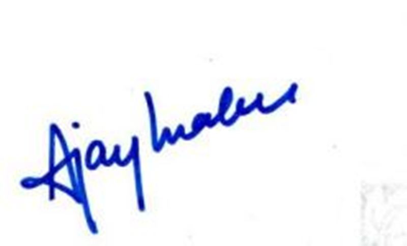  Ajay Maken's signature
