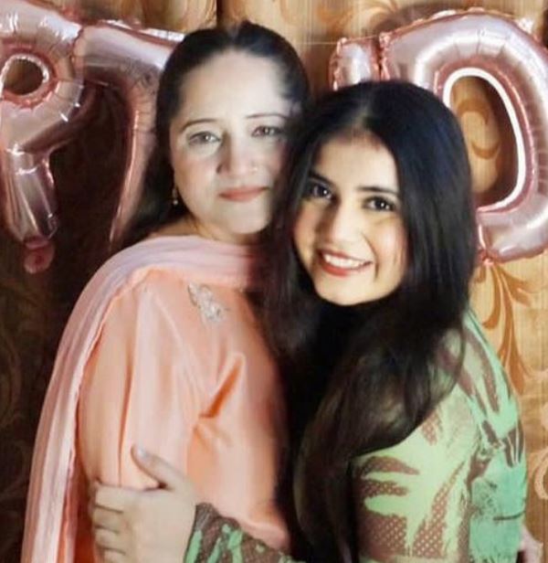 Dolly Javed with her mother