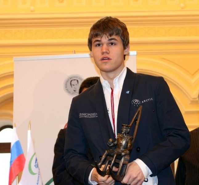 Magnus Carlsen was awarded the Chess Oscar in 2010