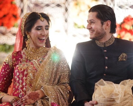 Rana Nadya and Ammad Mir on their wedding day