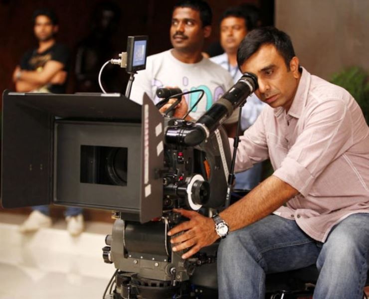 Sanjay Gadhvi during shooting of a film