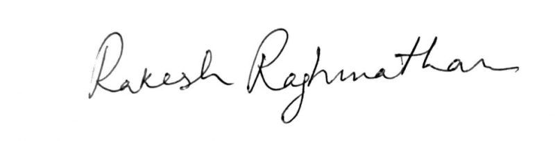 Signature of Rakesh Raghunathan