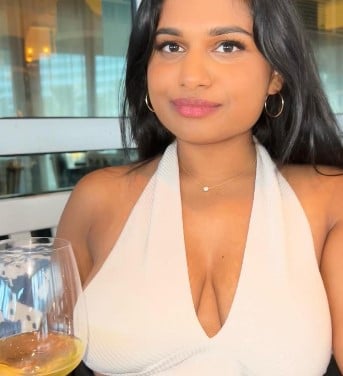 Zara Patel while enjoying alcoholic beverage