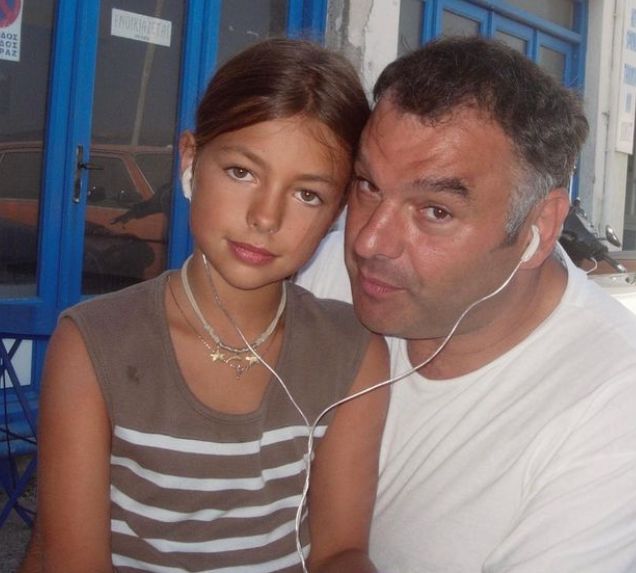A childhood picture of Cécile Wolfrom with her father