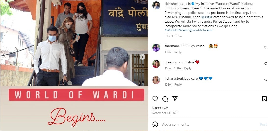 An Instagram post uploaded by Abhishek Singh announcing the launch of his initiative World of Wardi