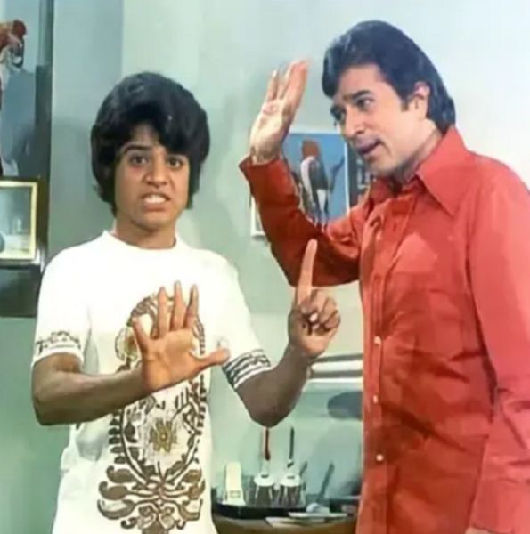 Mehmood Junior (left) in a still from the film 'Haathi Mere Saathi' (1971)