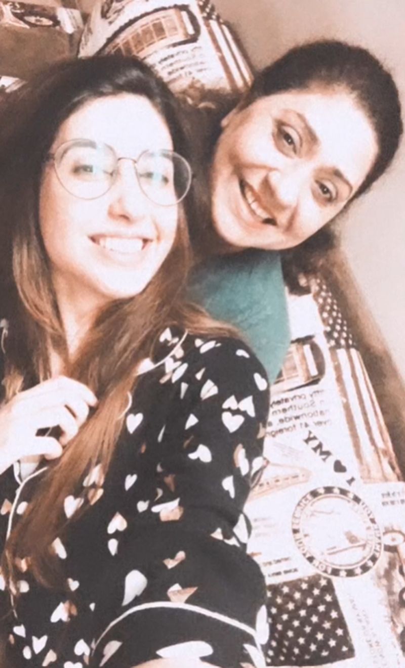 Rabia Javaid Sheikh with her mother