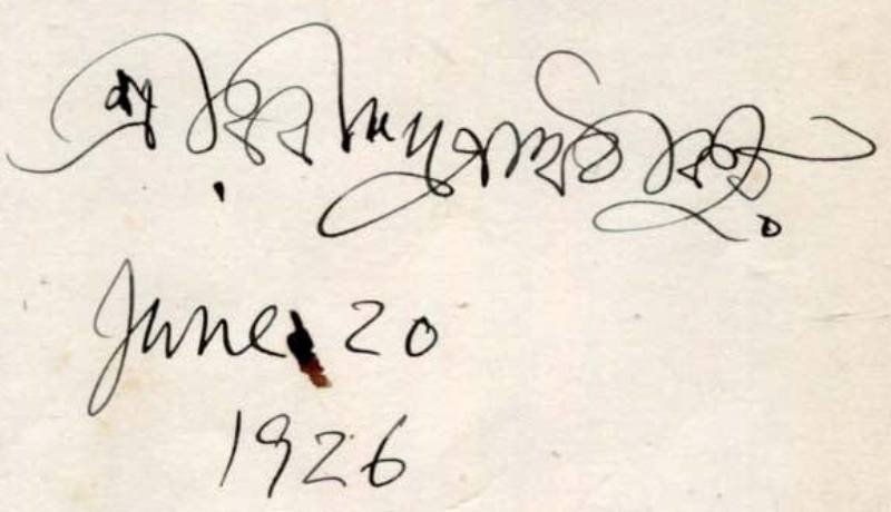 Rabindranath Tagore's signature