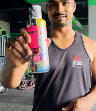 Shrikant Jadhav while promoting a dietary supplement brand