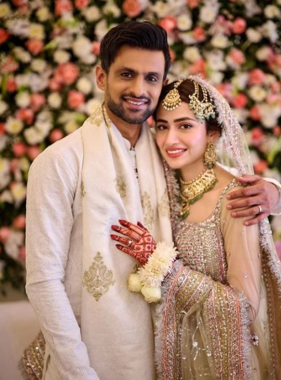 Shoaib Malik and Sana Javed's wedding picture
