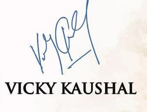 Vicky Kaushal's signature