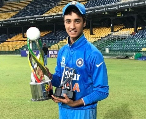 Abhishek Sharma in India Under-19 jersey