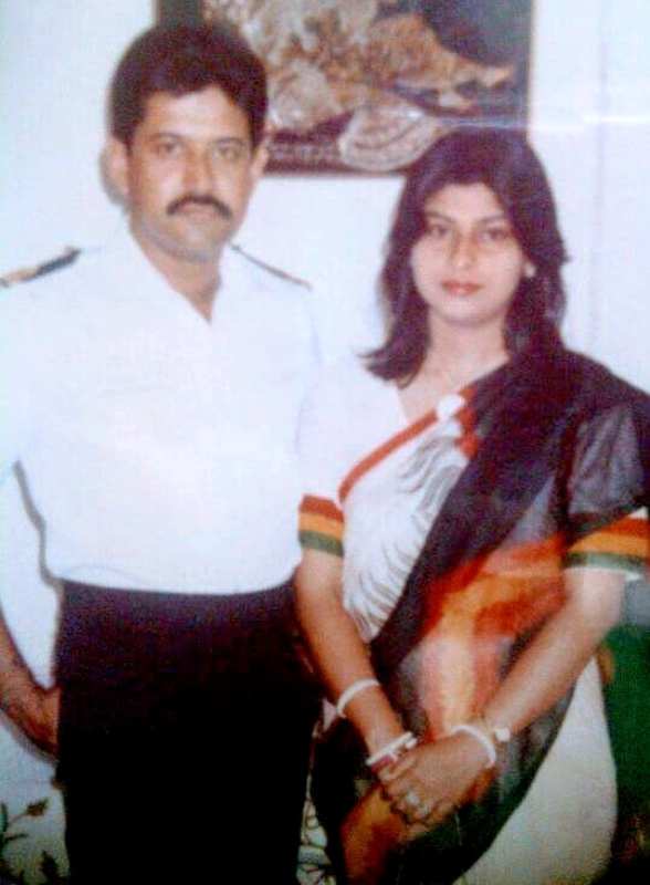 An old picture of Nyra Banerjee's parents