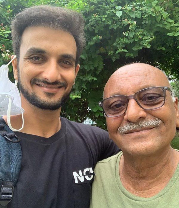 Harshal Patel with his father