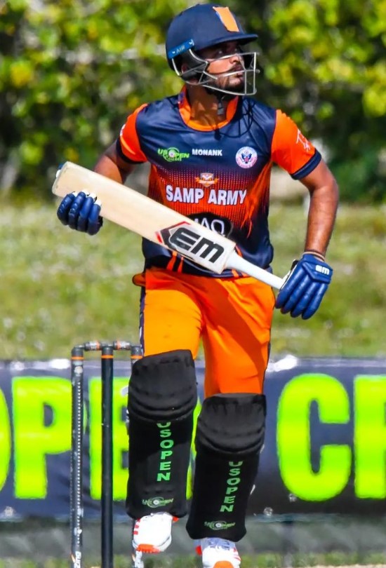 Monank Patel in Samp Army jersey