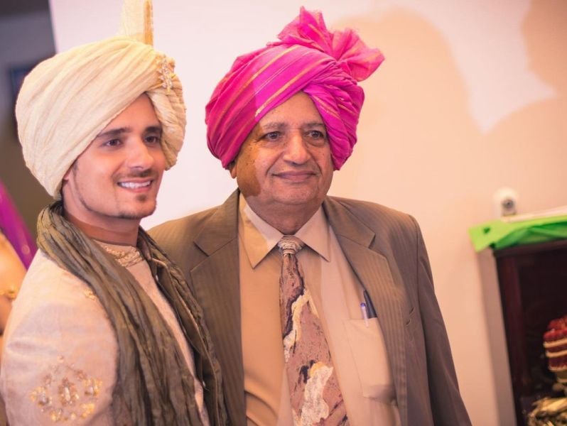 Photo of Raghav Sachar with his dad