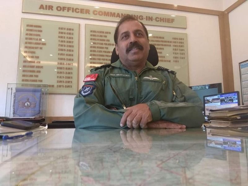 R. K. S. Bhadauria serving as the Air Officer Commanding-in-Chief