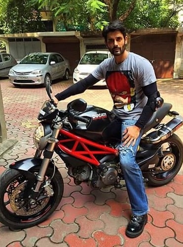 Amit Gaur with his Ducati