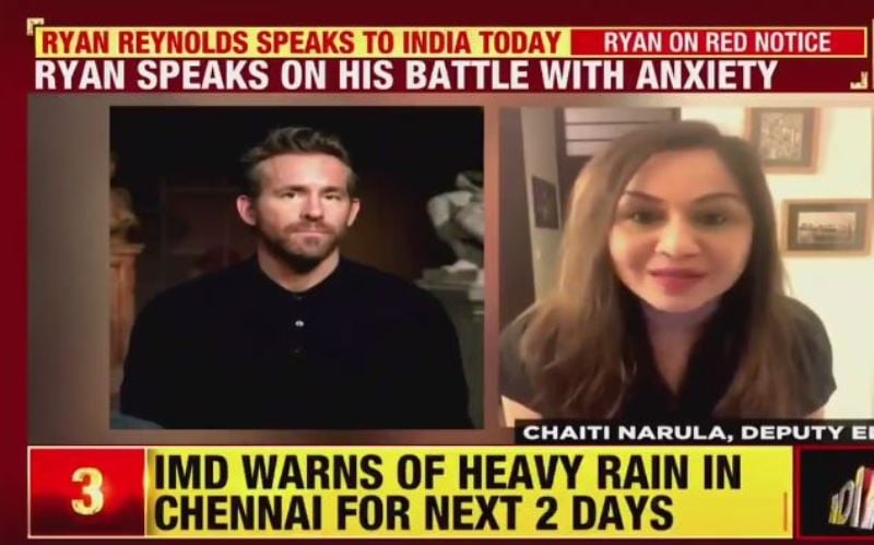 Chaiti Narula interviewing Ryan Reynolds