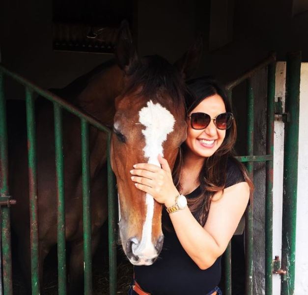 Chaiti Narula with a horse