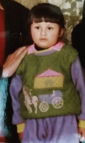 Karishma Singh as a young child