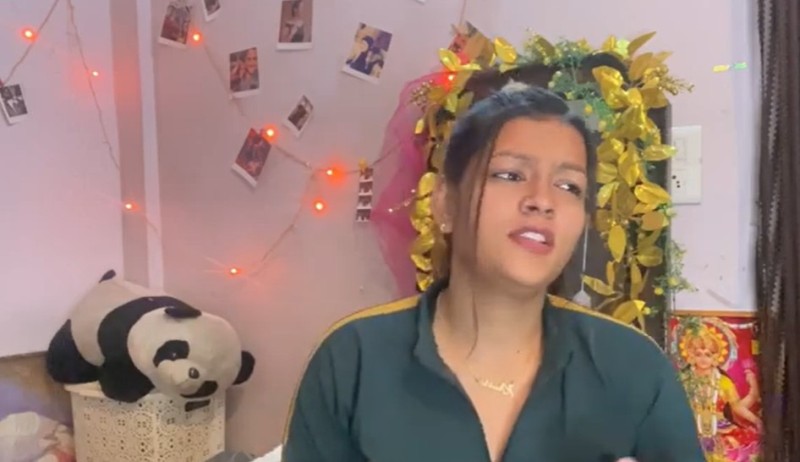 Khushi Gupta in a still from her YouTube vlogs