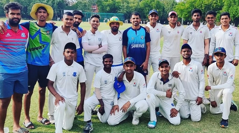 Mayank Yadav (standing, third from right) when he played for Sonnet Cricket Club